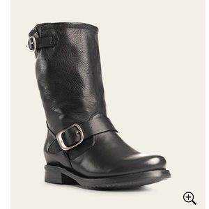 Frye Women's Veronica Short Leather Boots Buckle Moto - Size 8?